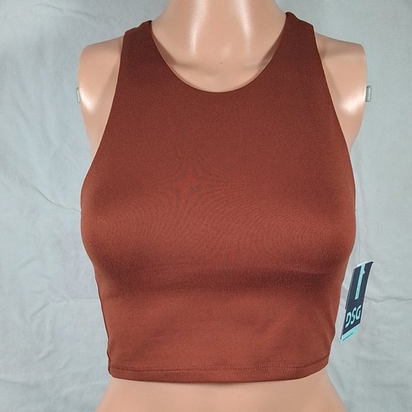 Girls' Shelf Bra Tank Top-Crop Top-Toasted Cinnamon-Various Sizes-New with Tags - Picture 1 of 4